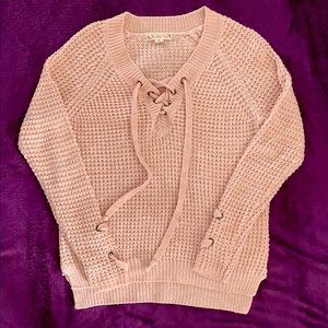 Juniors blush colored sweater (XS)